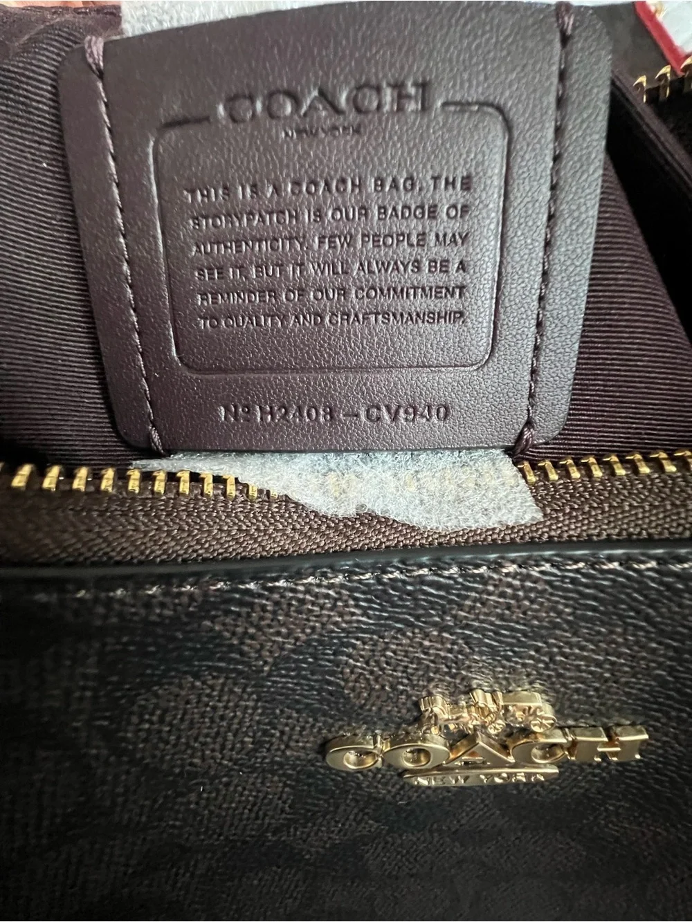 Coach Teri Hobo Bag in Signature Canvas In Walnut Black